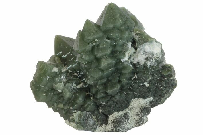 Green, Hedenbergite Included Quartz - Mongolia #163984